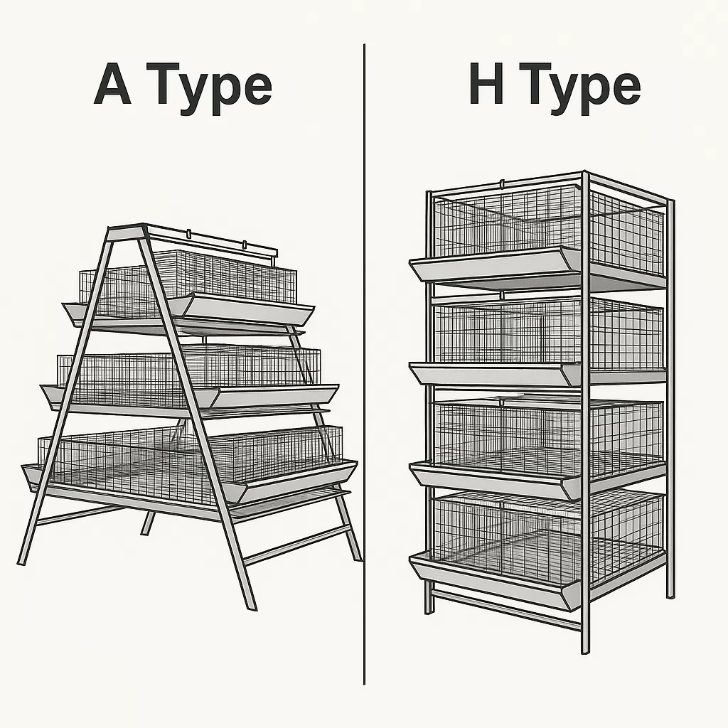 Comparison of H Type and A Type Layer Chicken Cages: Pros and Cons